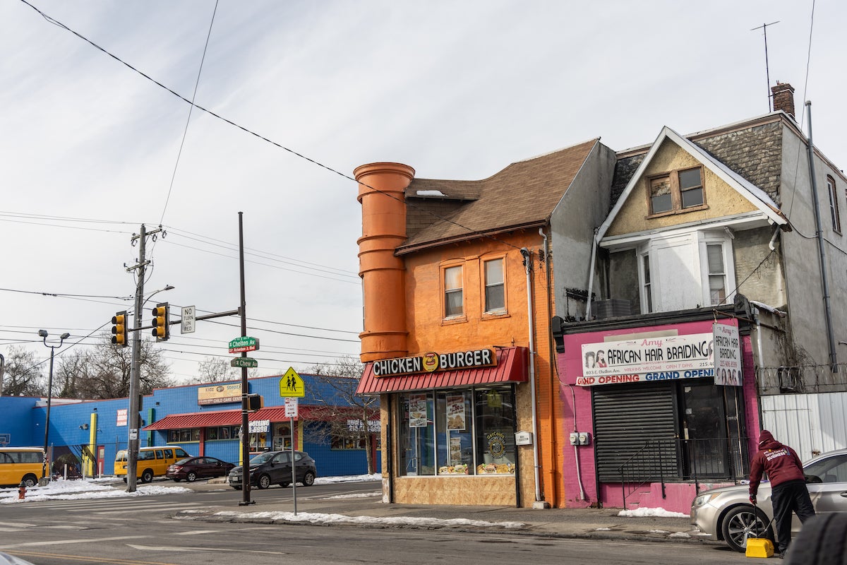 Businesses at Chelten and Chew Avenues in the Germantown section of Philadelphia