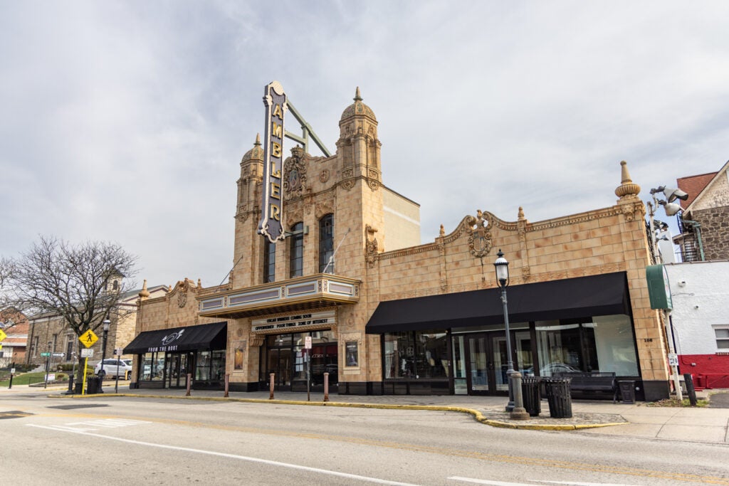 The exterior view of the Ambler Theater