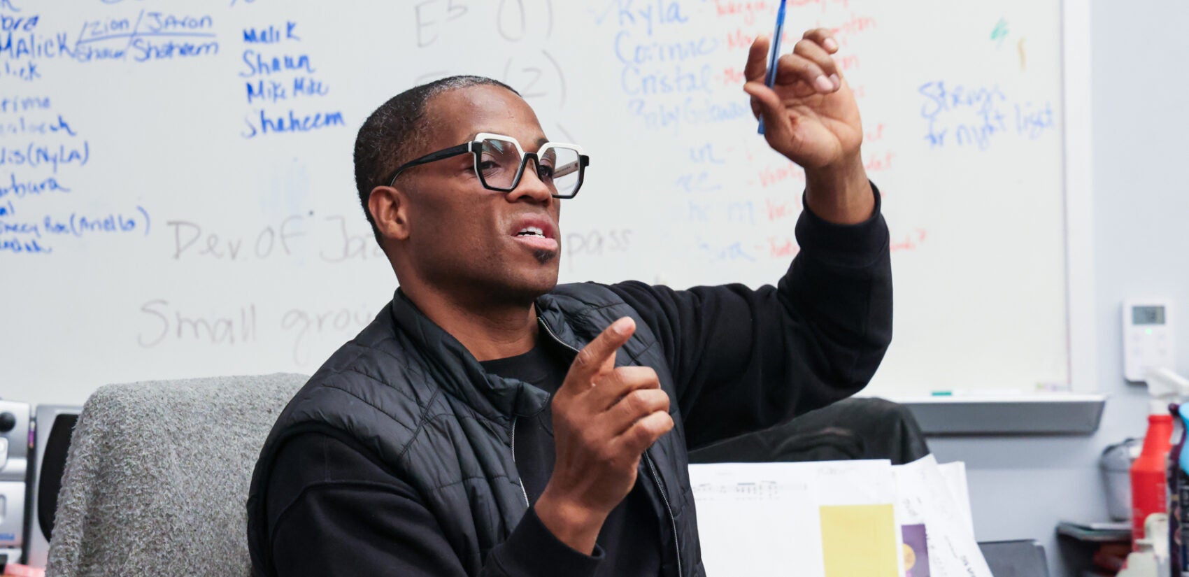 Jamal Dickerson conducting his students