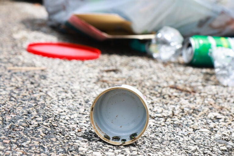 Loose trash at the Northwest Sanitation Convenience Center
