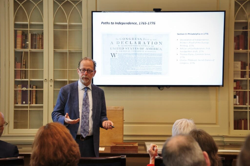 David Brigham of the Historical Society of Pennsylvania speaks