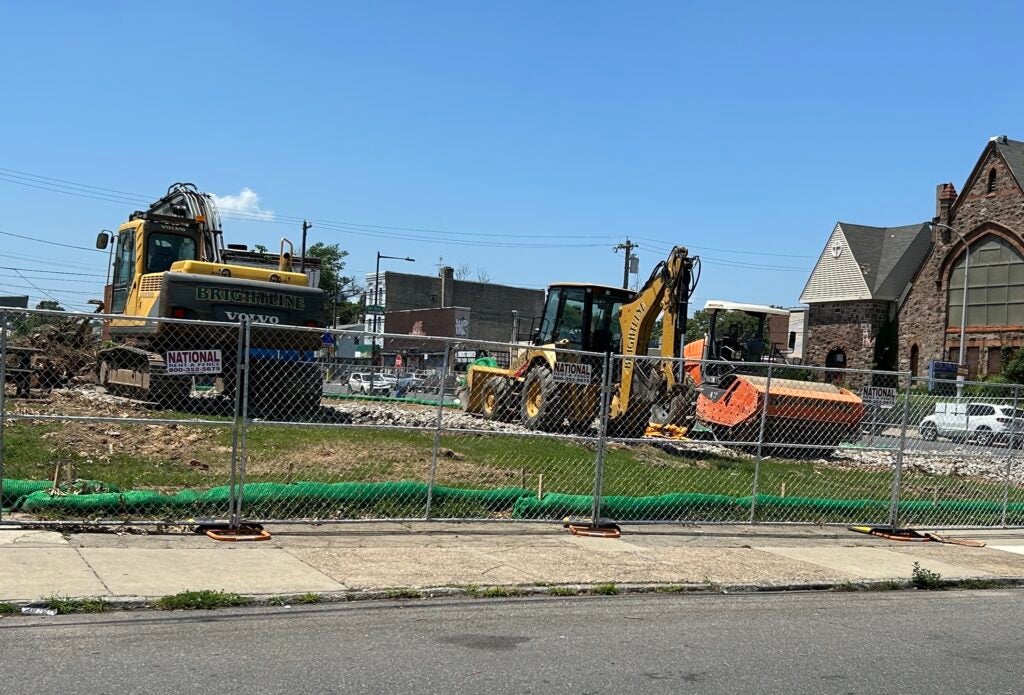 Construction at the site of a future police complex