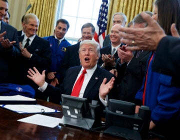 President Donald Trump speaks in the Oval Office of the White House in Washington. (AP Photo/Evan Vucci)