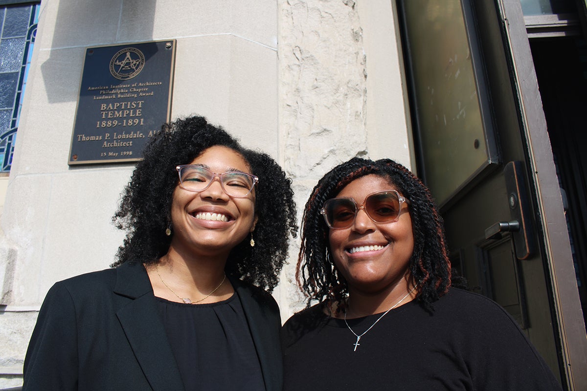 Gabrielle Bioteau, left, and Christina Rooks