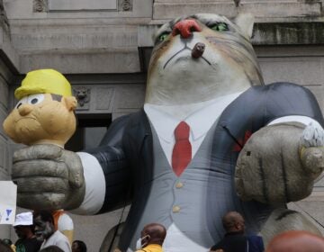 A corporate fat cat made an appearance