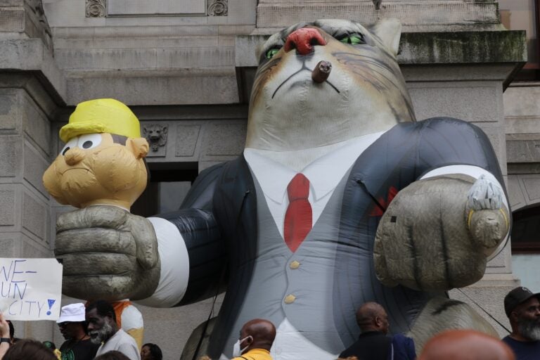 A corporate fat cat made an appearance