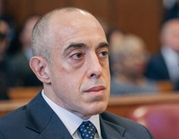 Emil Bove sitting in a courtroom