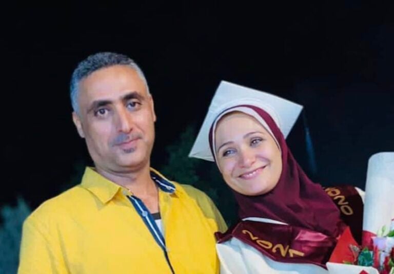 Fatima Mohamed Alshindi's husband Monir Mohamed Alshindi died in December 2023 during the Israel-Hamas War. (Courtesy of Fatima Mohamed Alshindi)