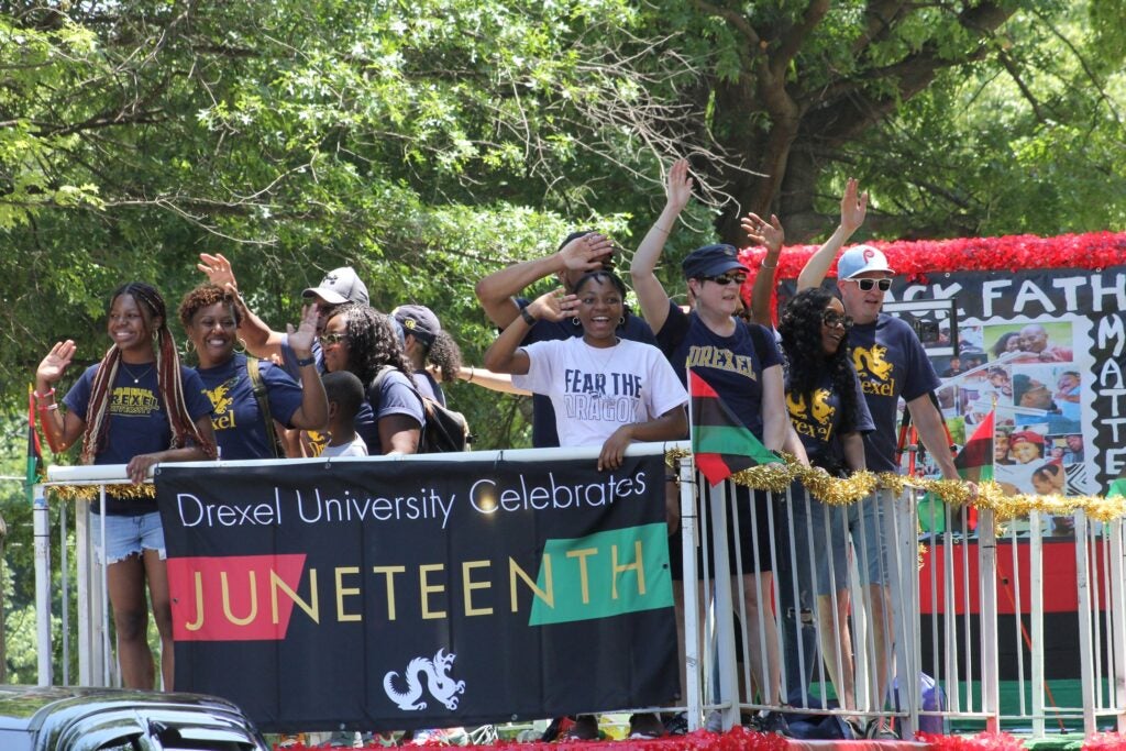 People participate in Philly's Juneteenth Parade