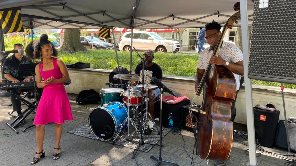 Maya Belardo performs at a Delaware jazz festival