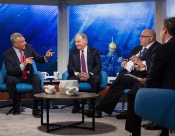 Jack Ciattarelli, Jon Bramnick, David Cruz and Bill Spadea speaking