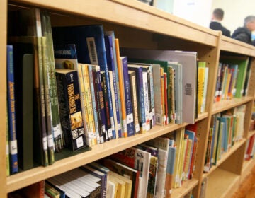 Books are pictured at the Bache Martin School Library in Philadelphia
