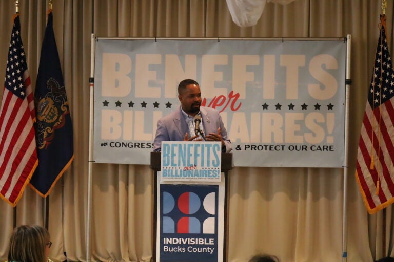 State Senator Sharif Street speaking at town hall