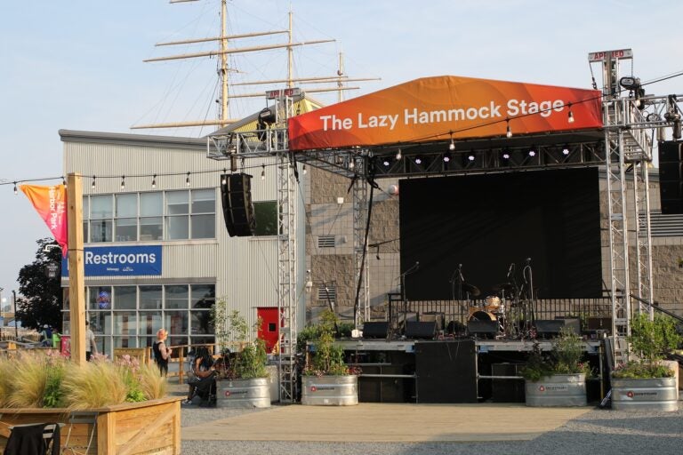 the Lazy Hammock Stage at Spruce Street Harbor Park