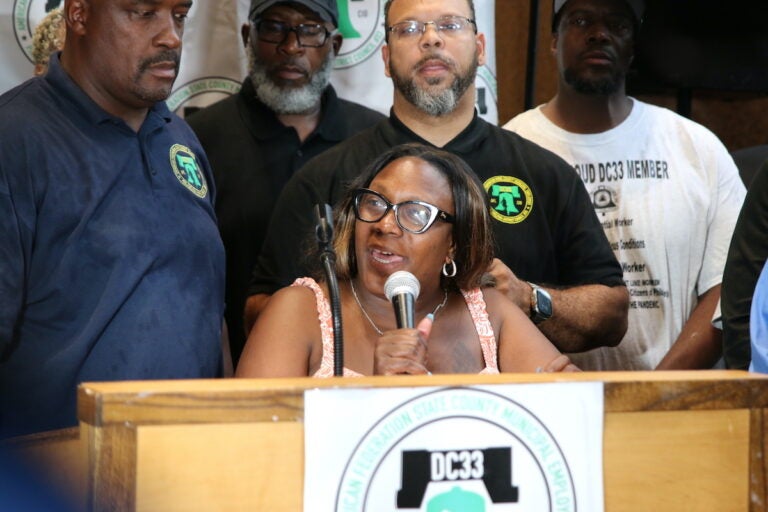 Councilmember At-Large Kendra Brooks voices her support for AFSCME District Council 33