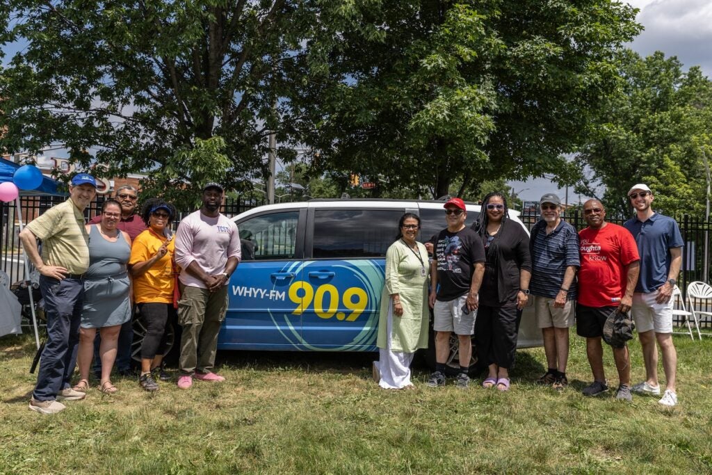 Members of Isles, WHYY, the Trenton Street Team, and Trenton community members gather