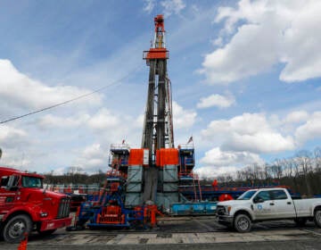 a shale gas well drilling site