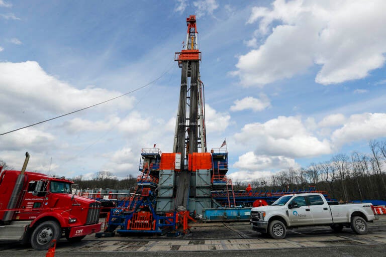 a shale gas well drilling site