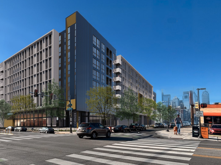 A rendering of a proposed construction project for 1601 Washington Avenue in Philadelphia