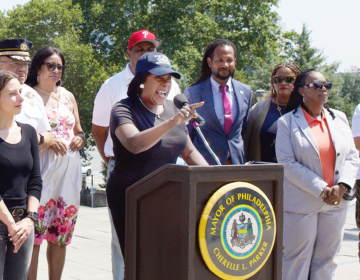 Philadelphia Mayor Cherelle Parker speaks at a news conference